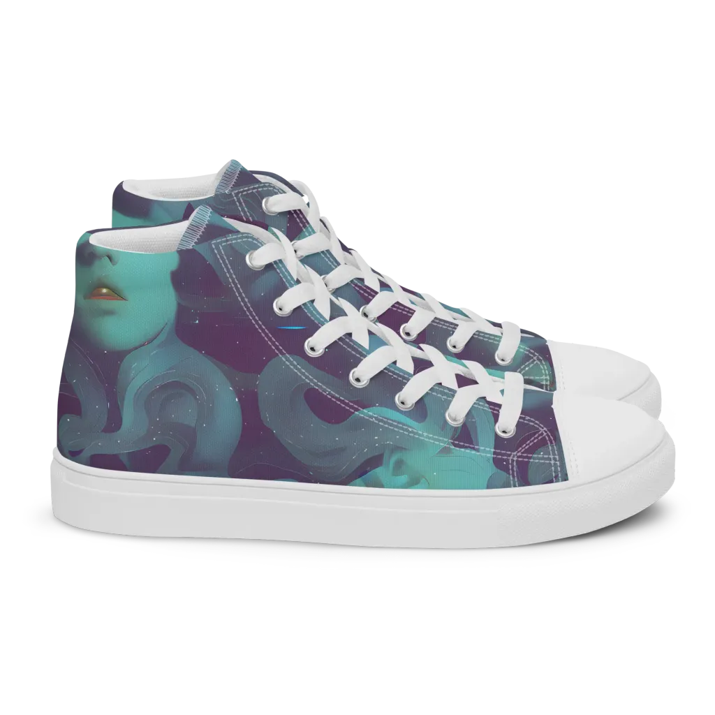 Ethereal Dreamscape on Women's High Top Canvas Shoes — Right