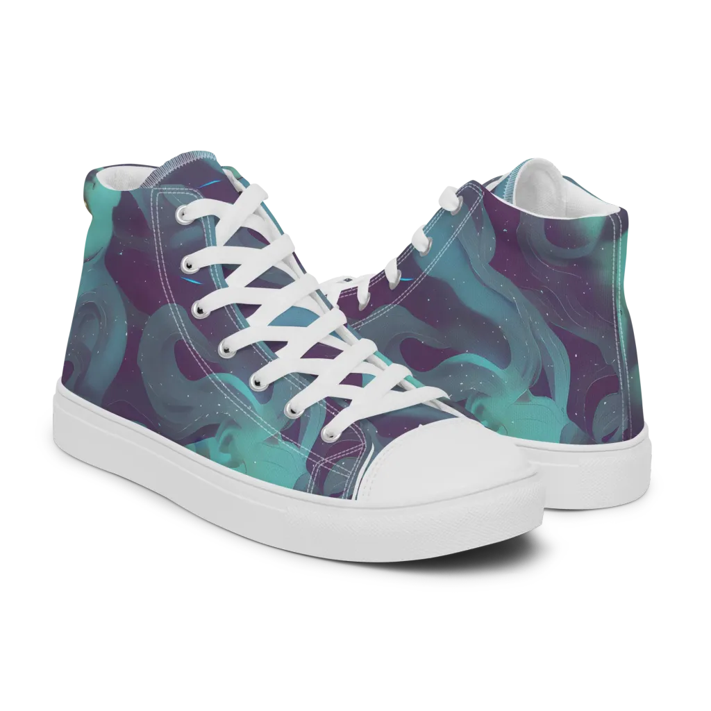 Ethereal Dreamscape on Women's High Top Canvas Shoes — Right
