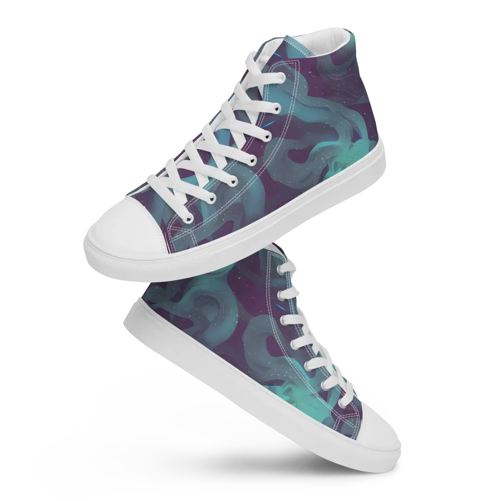Ethereal Dreamscape on Women's High Top Canvas Shoes — Front