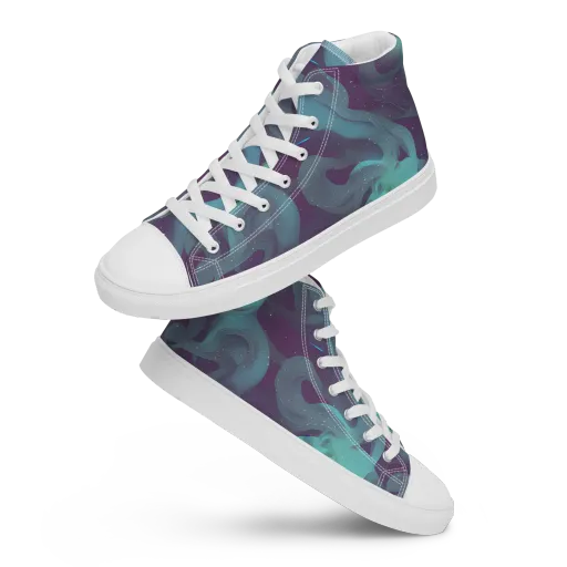 Ethereal Dreamscape on a Women's High Top Canvas Shoes