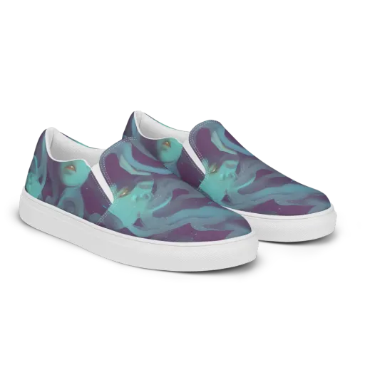 Ethereal Dreamscape on a Men's Slip-On Canvas Shoes