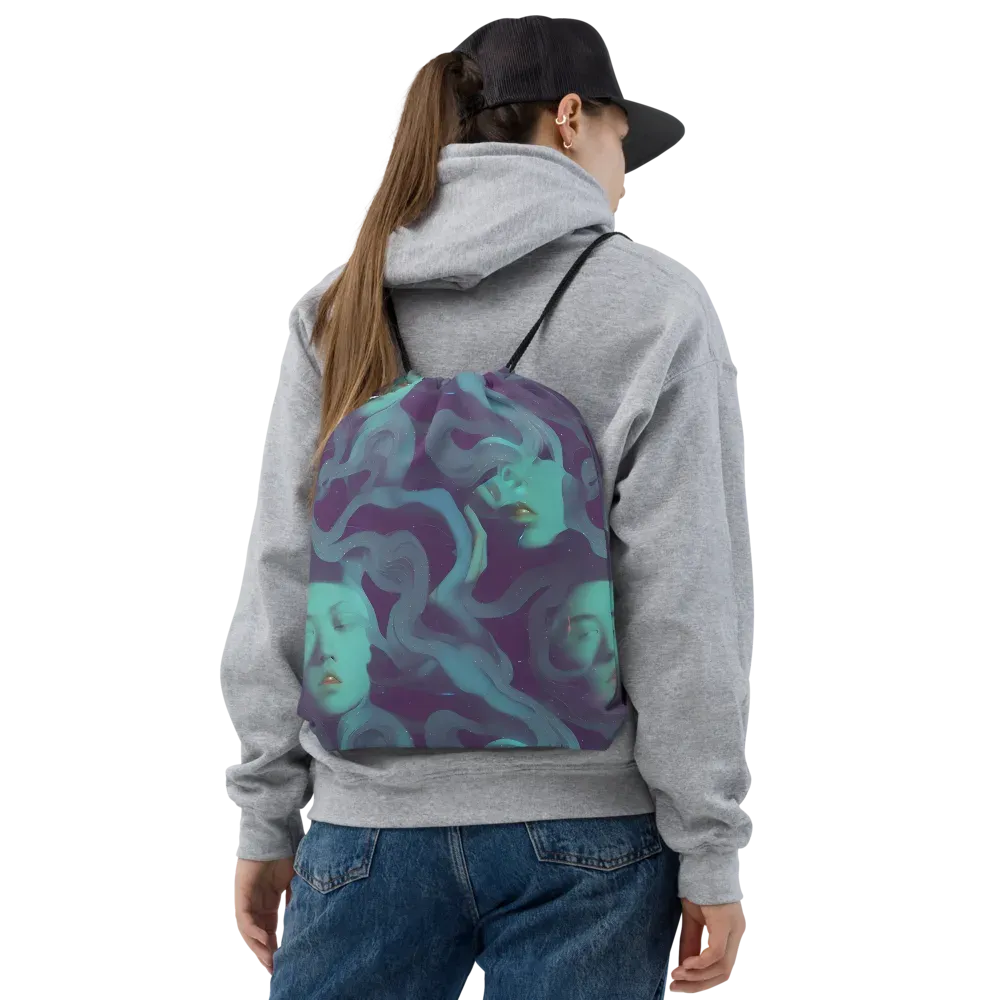 Ethereal Dreamscape on Drawstring Bag — Front
