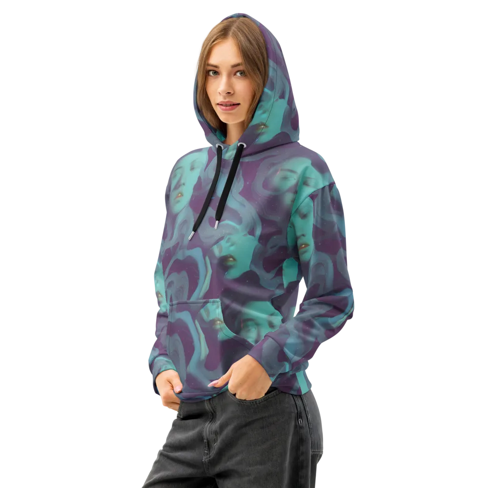 Ethereal Dreamscape on Cotton Hoodie — Left Front