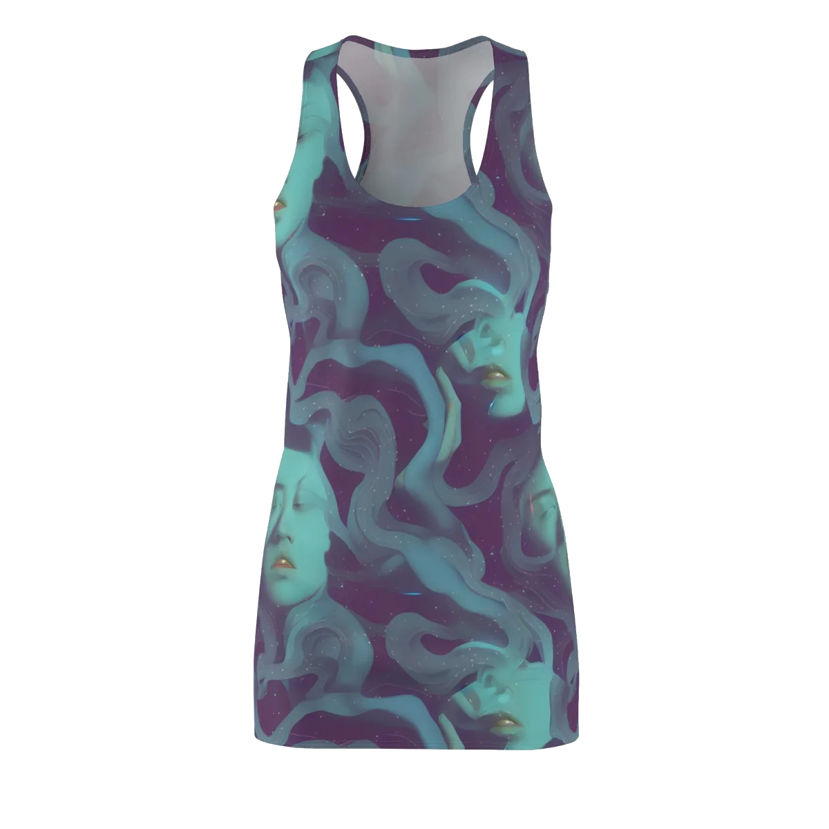 Ethereal Dreamscape on Racerback Dress — Front
