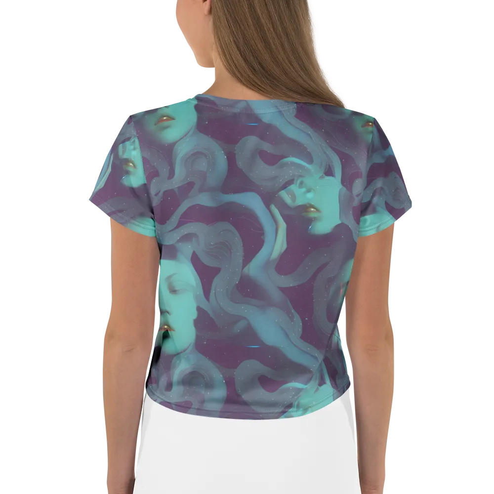 Ethereal Dreamscape on Crop Tee — Back