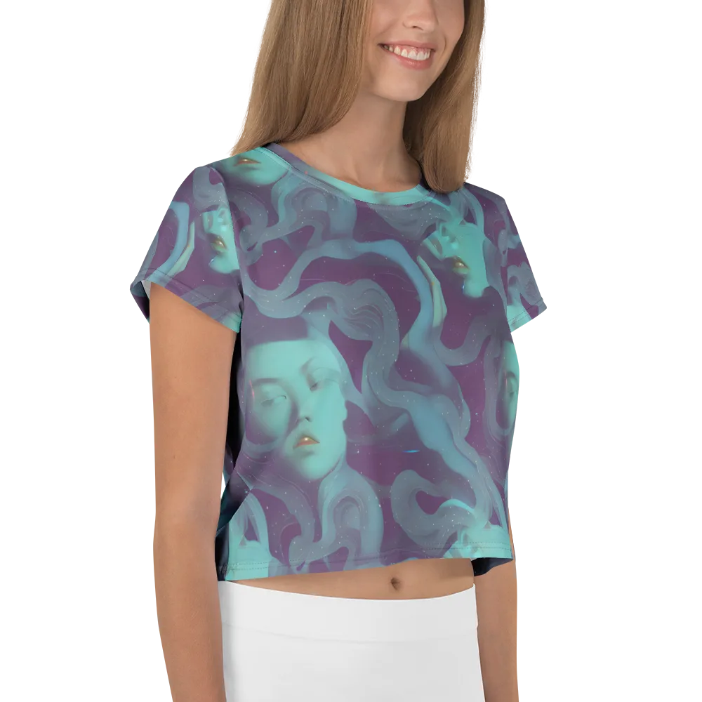 Ethereal Dreamscape on Crop Tee — Right
