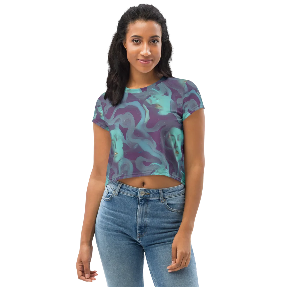Ethereal Dreamscape on Crop Tee — Front