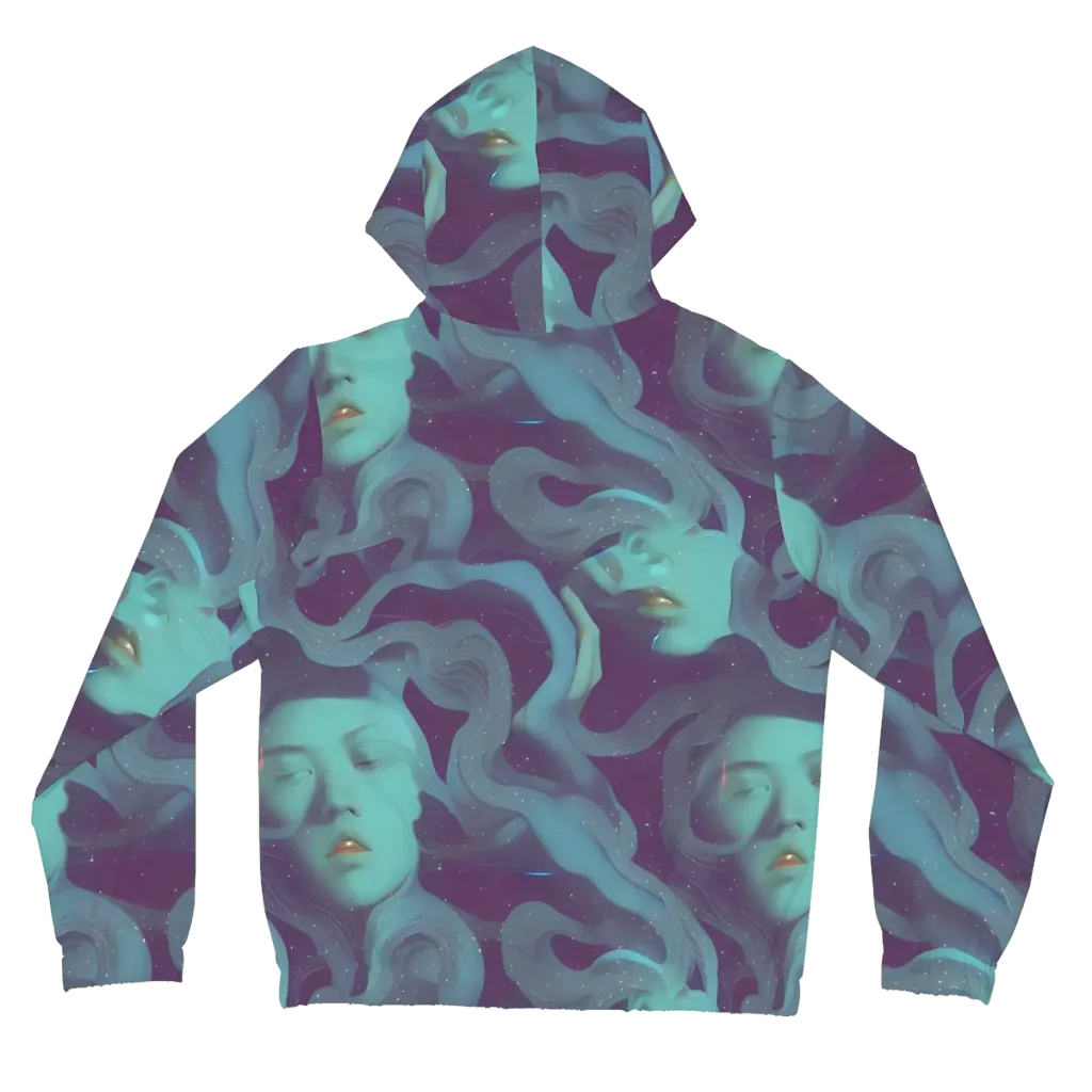 Ethereal Dreamscape on Women's Full-Zip Hoodie — Back