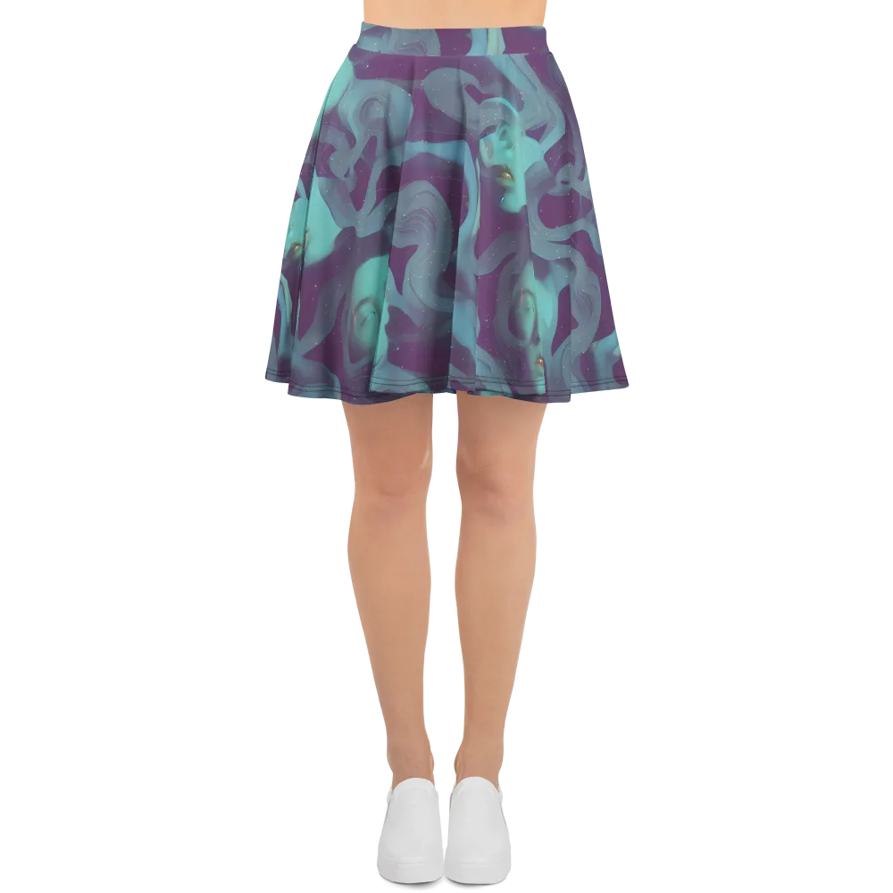 Ethereal Dreamscape on Skater Skirt — Front