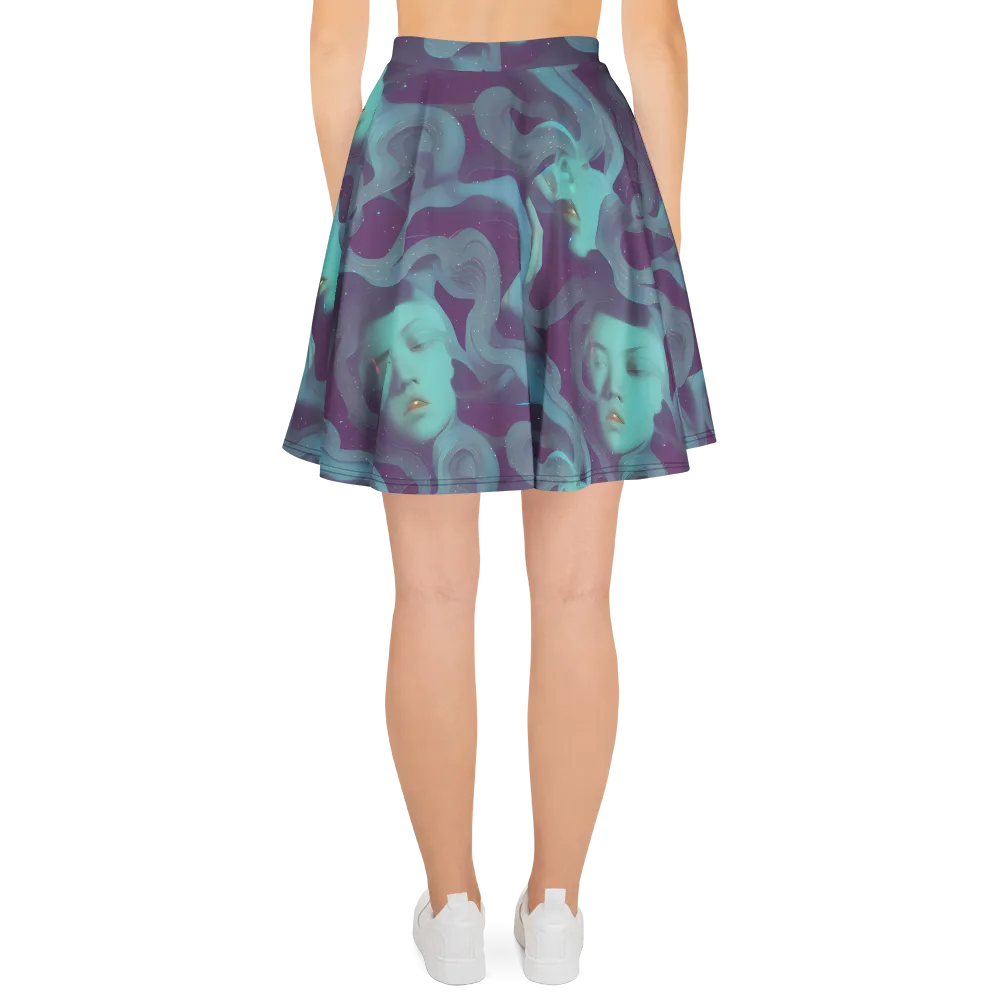 Ethereal Dreamscape on Skater Skirt — Back