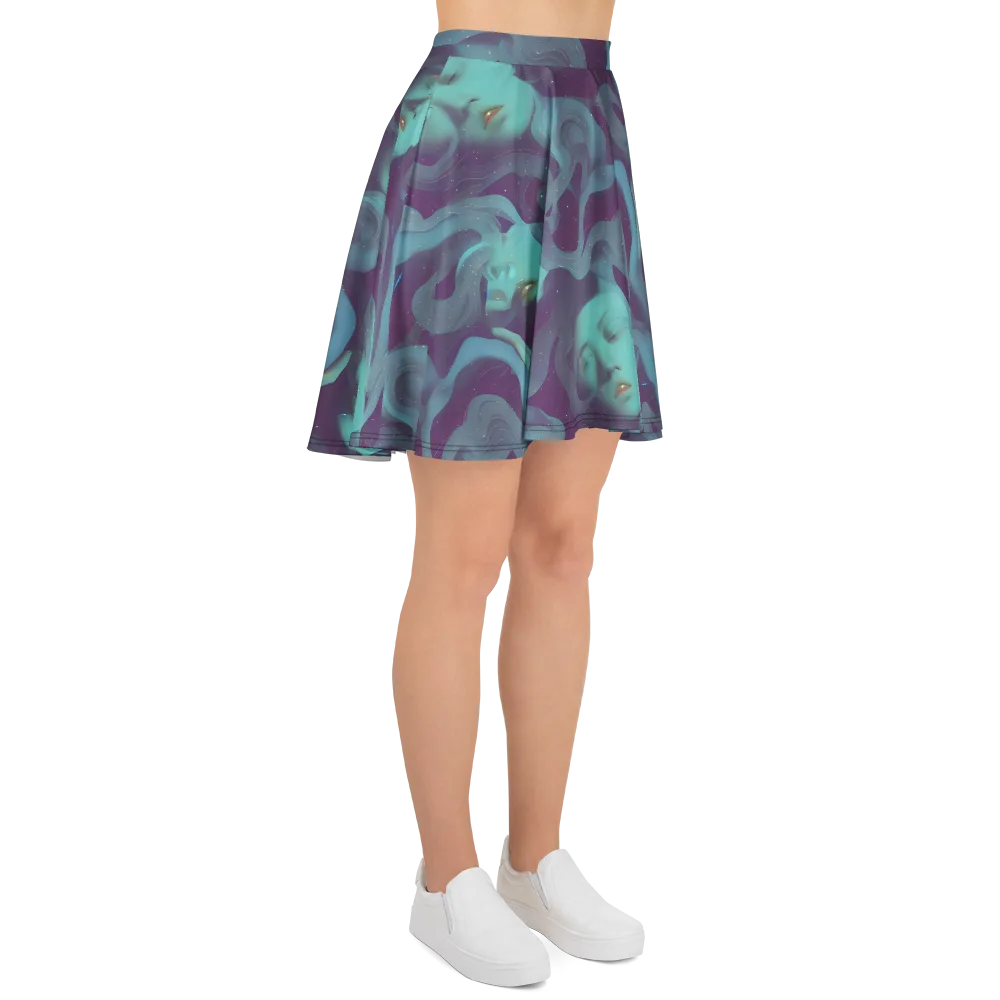 Ethereal Dreamscape on Skater Skirt — Right