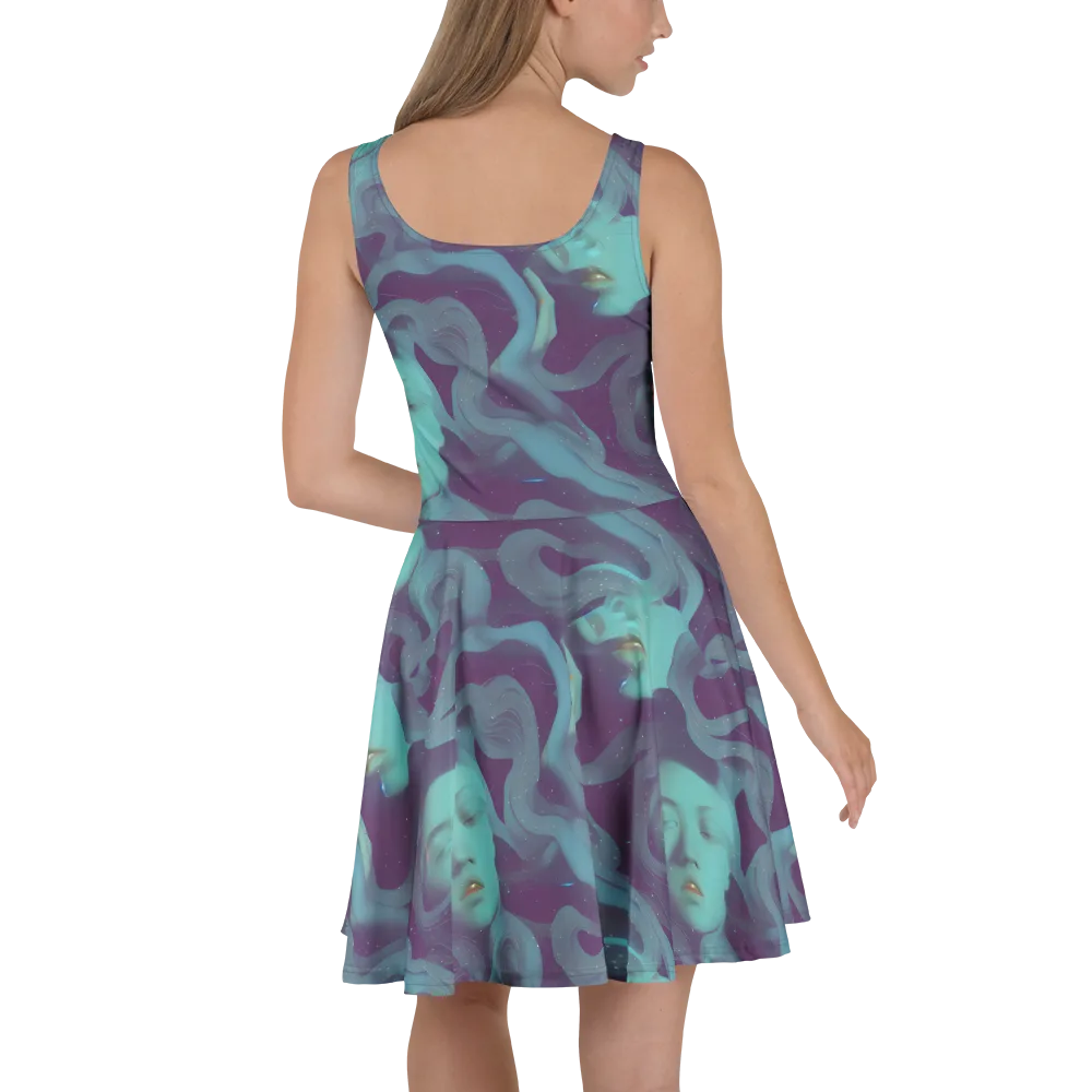 Ethereal Dreamscape on Skater Dress — Back
