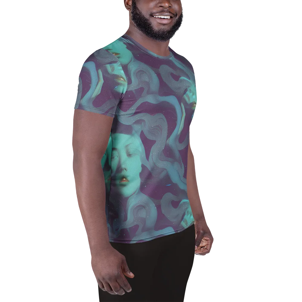 Ethereal Dreamscape on Men's Athletic T-Shirt — Right