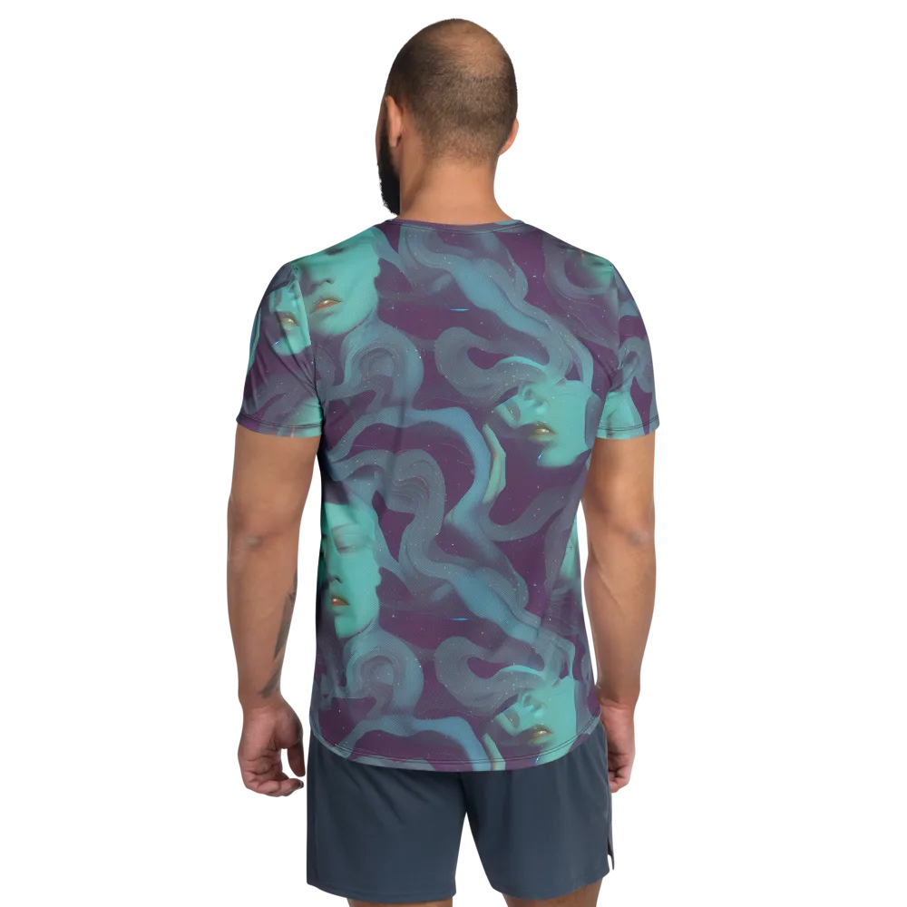Ethereal Dreamscape on Men's Athletic T-Shirt — Back