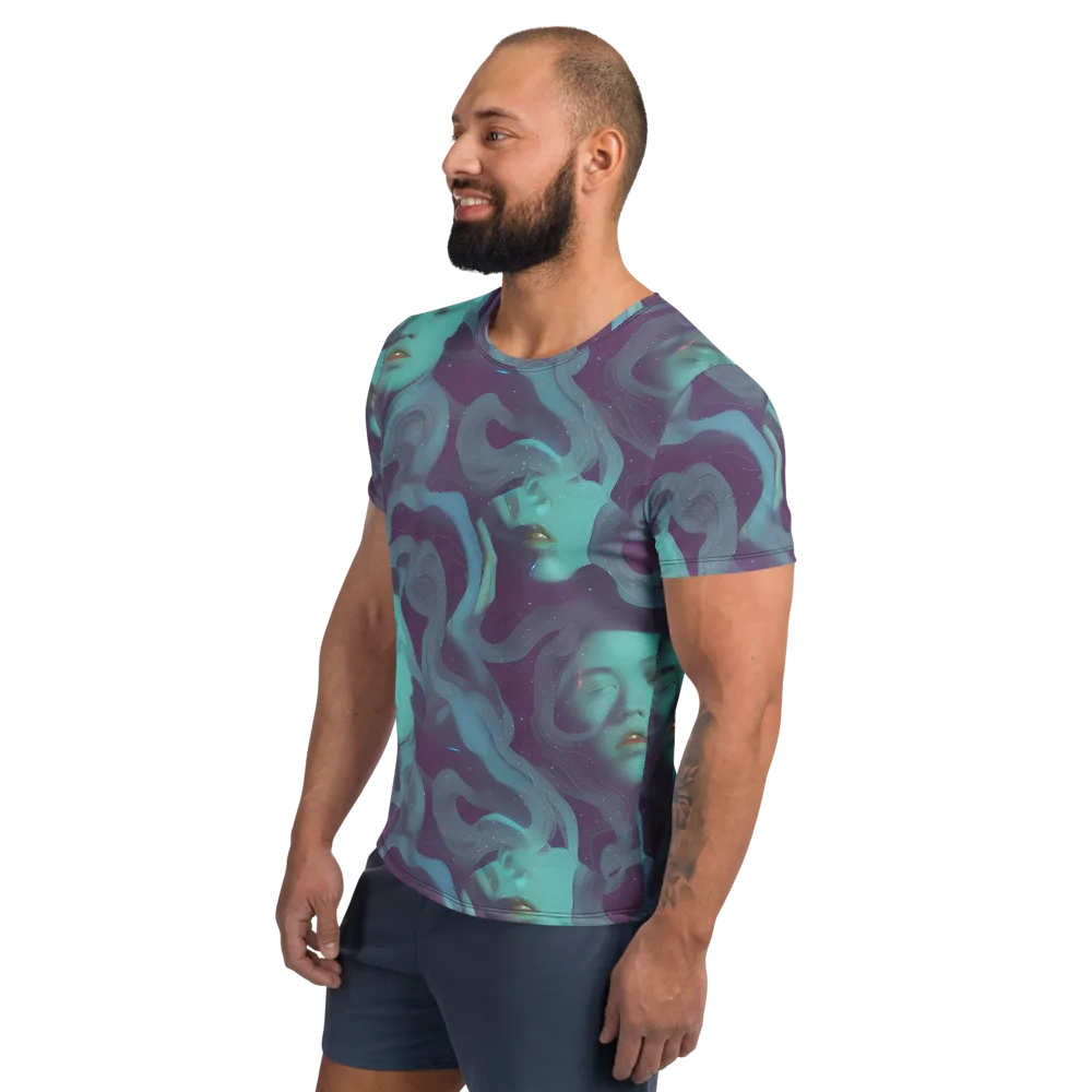 Ethereal Dreamscape on Men's Athletic T-Shirt — Left