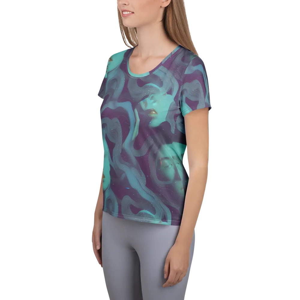 Ethereal Dreamscape on Women's Athletic T-Shirt — Left
