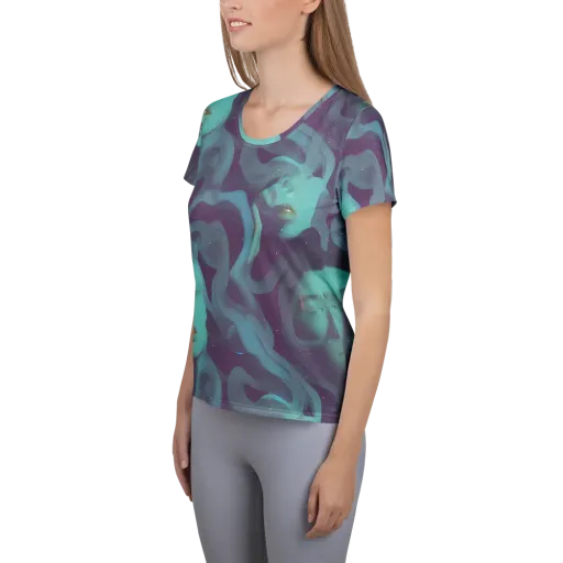 Ethereal Dreamscape on a Women's Athletic T-Shirt