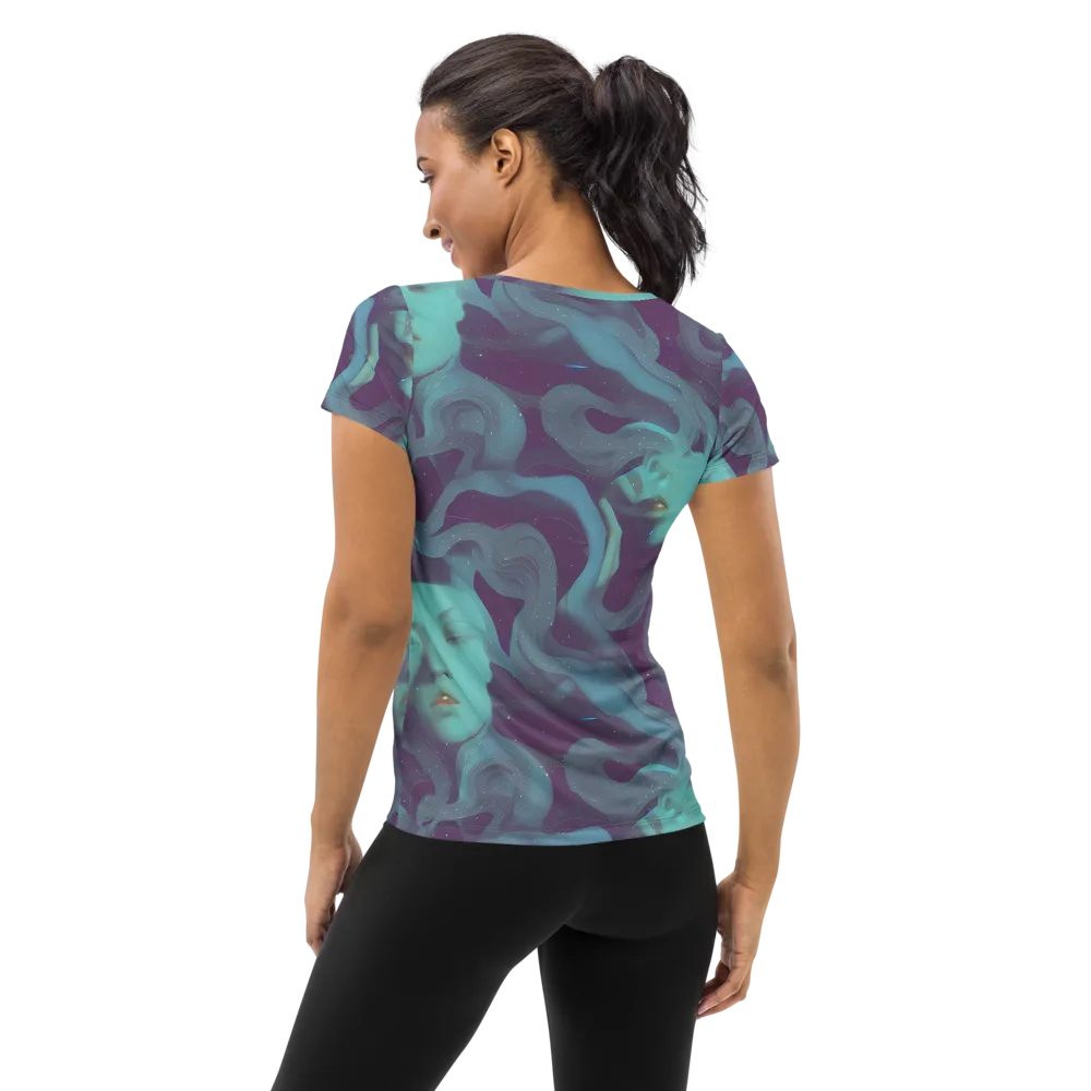 Ethereal Dreamscape on Women's Athletic T-Shirt — Back