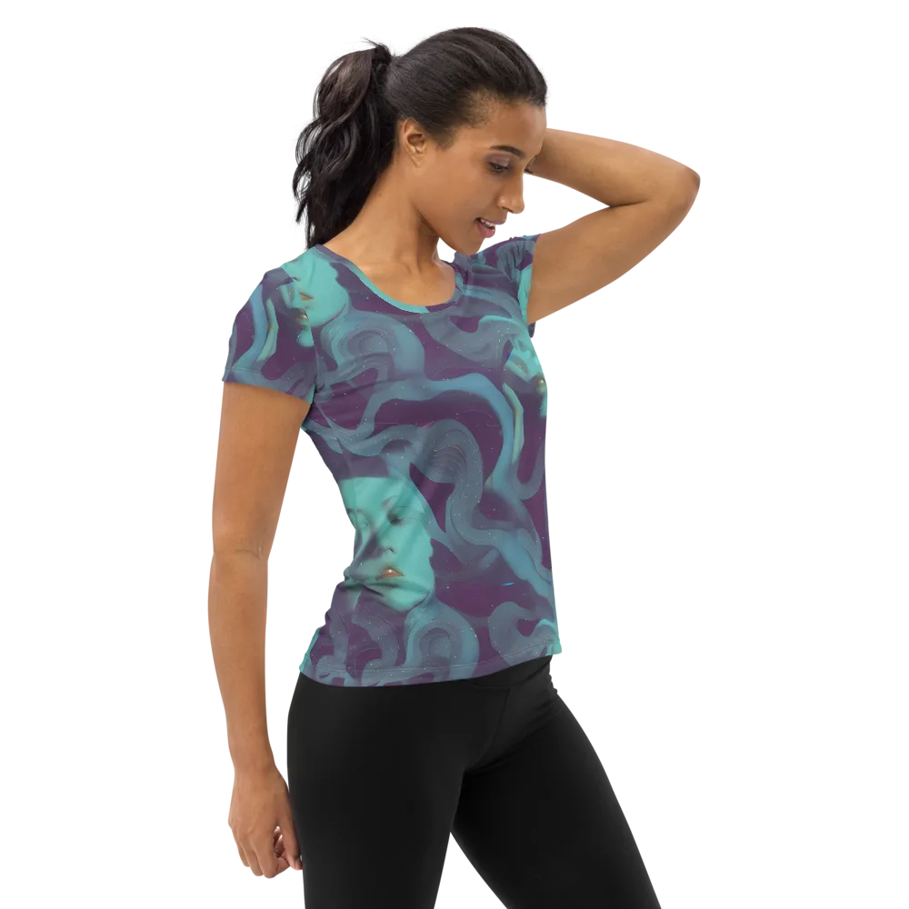 Ethereal Dreamscape on Women's Athletic T-Shirt — Right