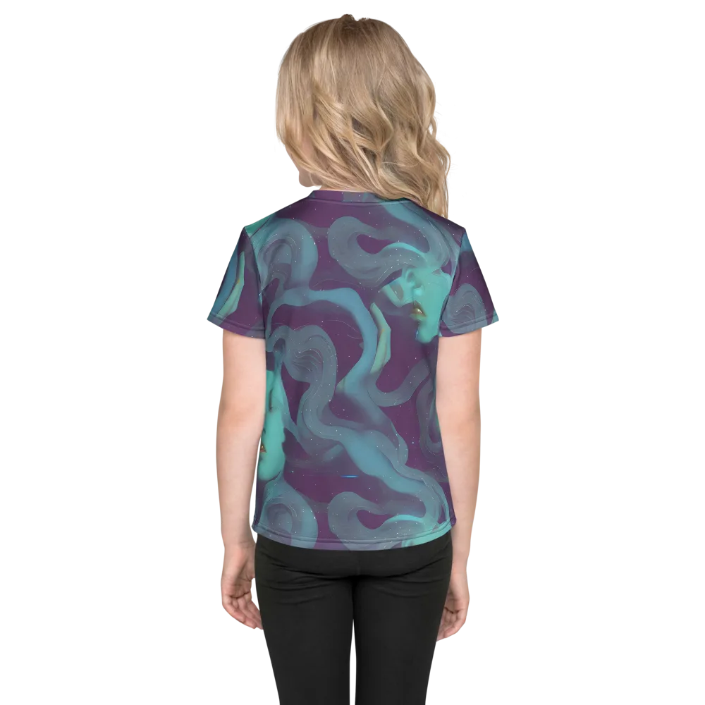Ethereal Dreamscape on Kids Crew Neck T-Shirt — Back