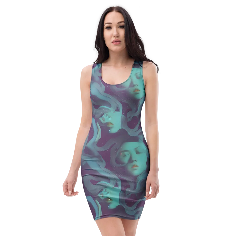 Ethereal Dreamscape on Bodycon Dress — Front