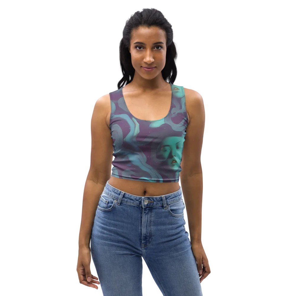 Ethereal Dreamscape on Crop Top — Front