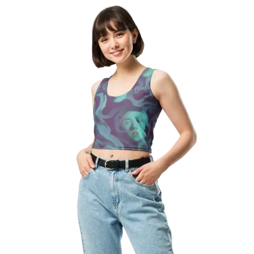 Ethereal Dreamscape on a Crop Top