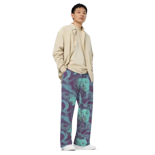 Ethereal Dreamscape on a Wide-Leg Pants