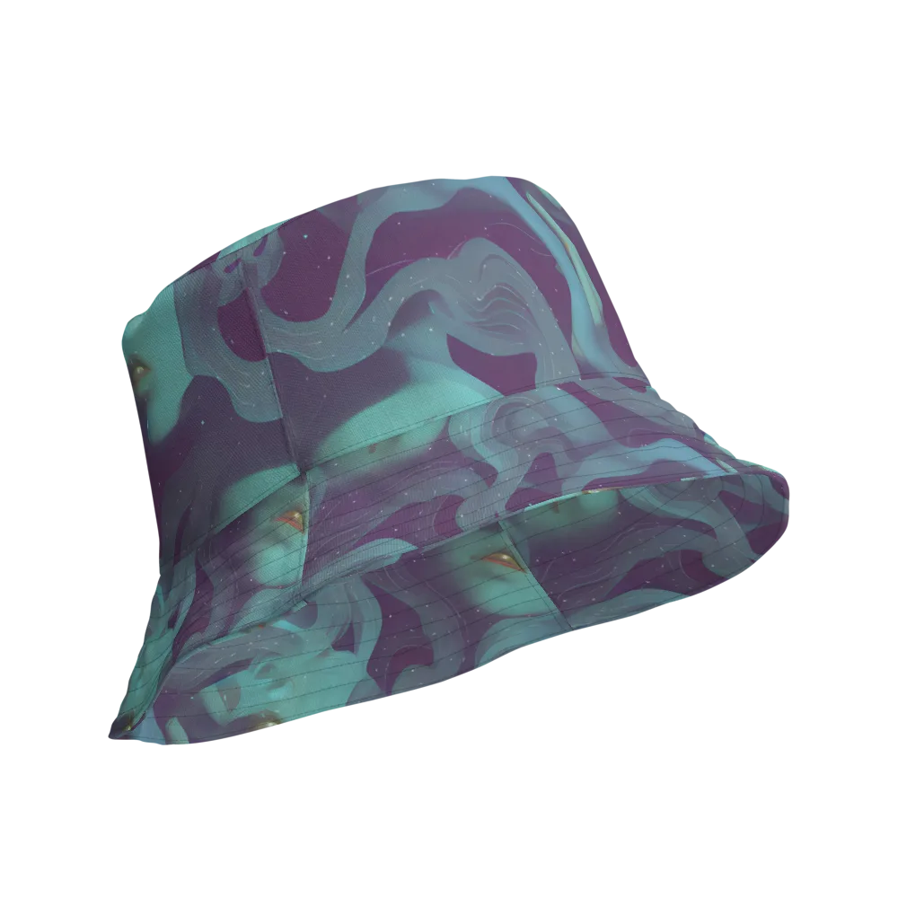 Ethereal Dreamscape on Reversible Bucket Hat — Product details Outside