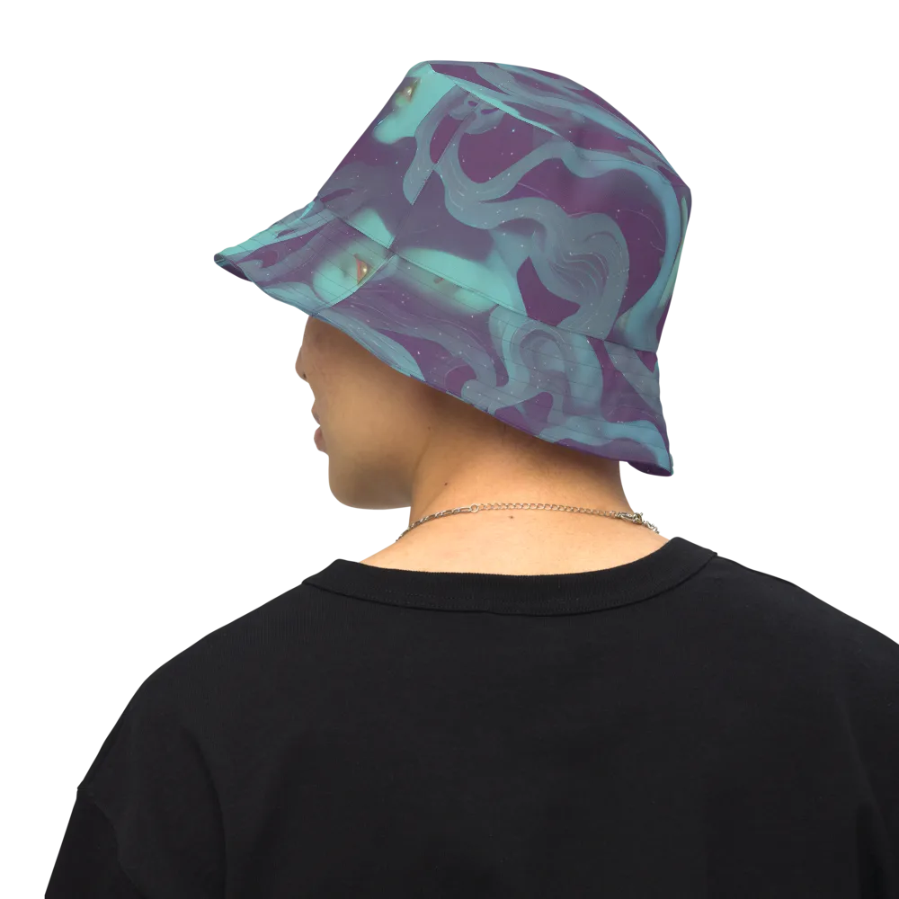 Ethereal Dreamscape on Reversible Bucket Hat — Back Inside