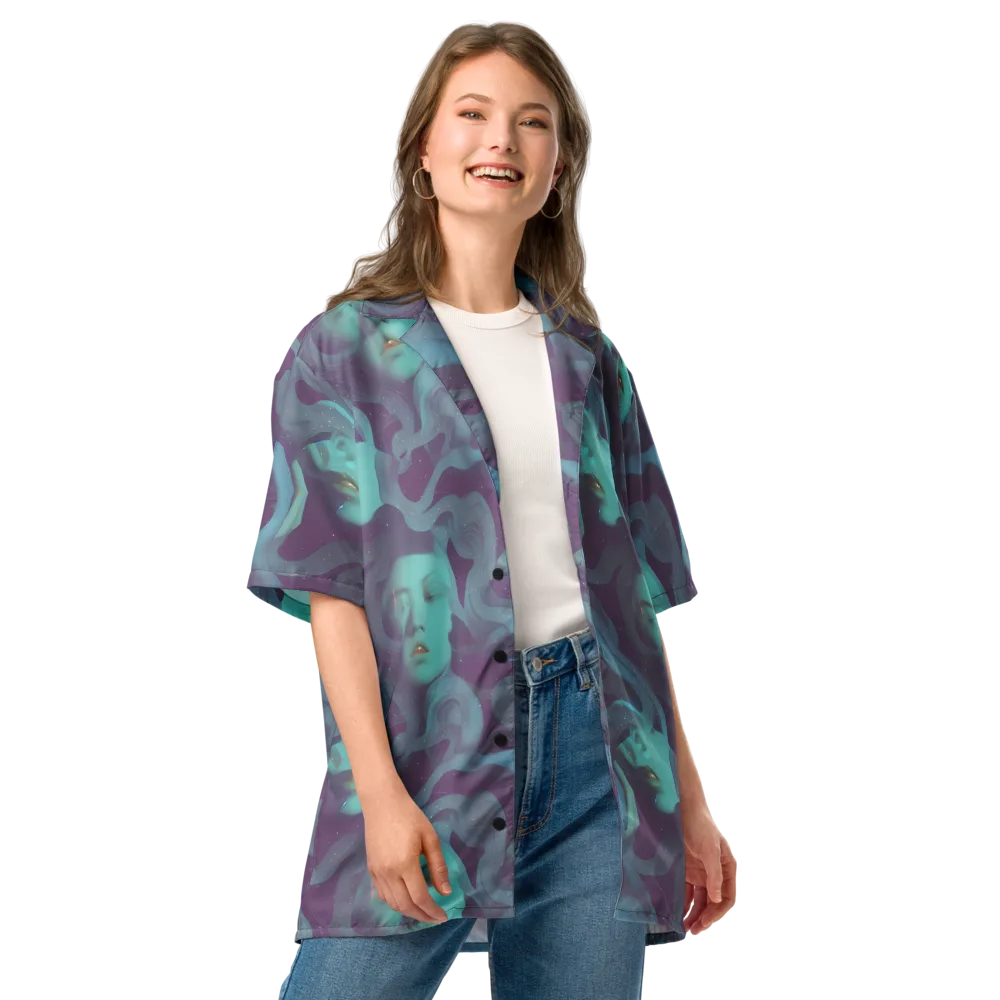 Ethereal Dreamscape on Button Shirt — Front