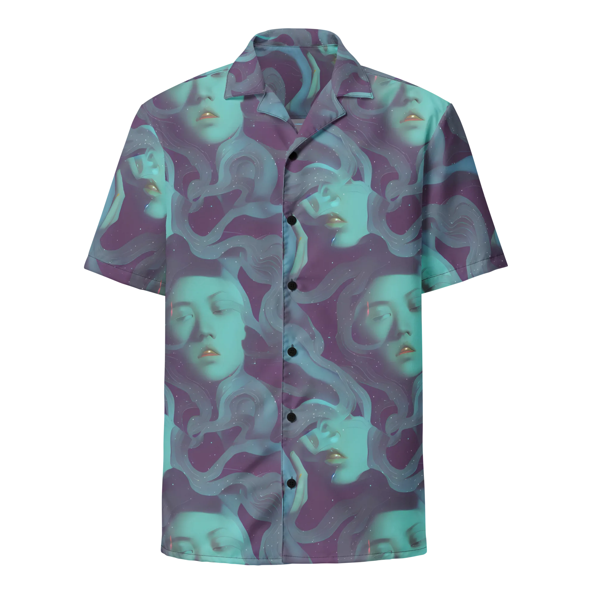 Ethereal Dreamscape on Button Shirt — Front