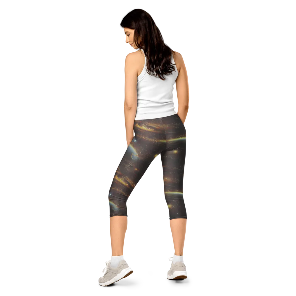 Quantum Illusions on Capri Leggings — Back