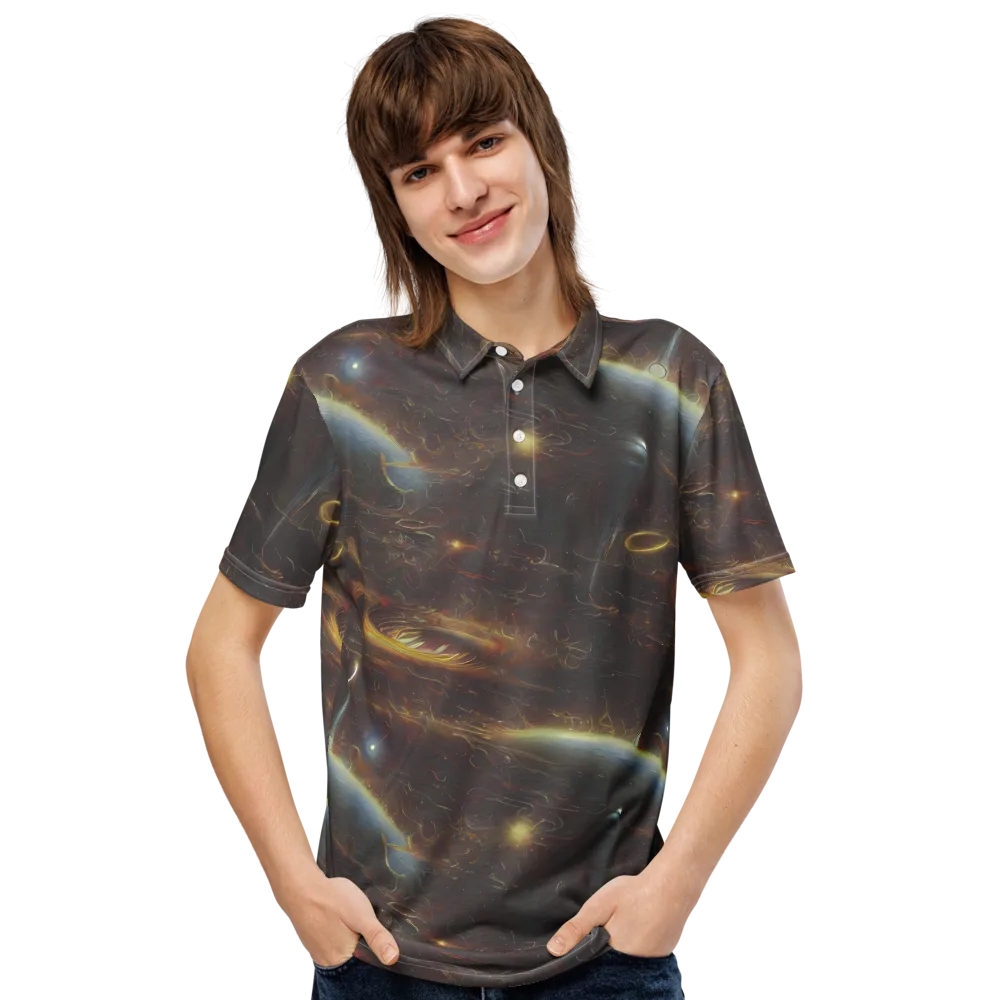 Quantum Illusions on Men's Slim Fit Polo Shirt — Front