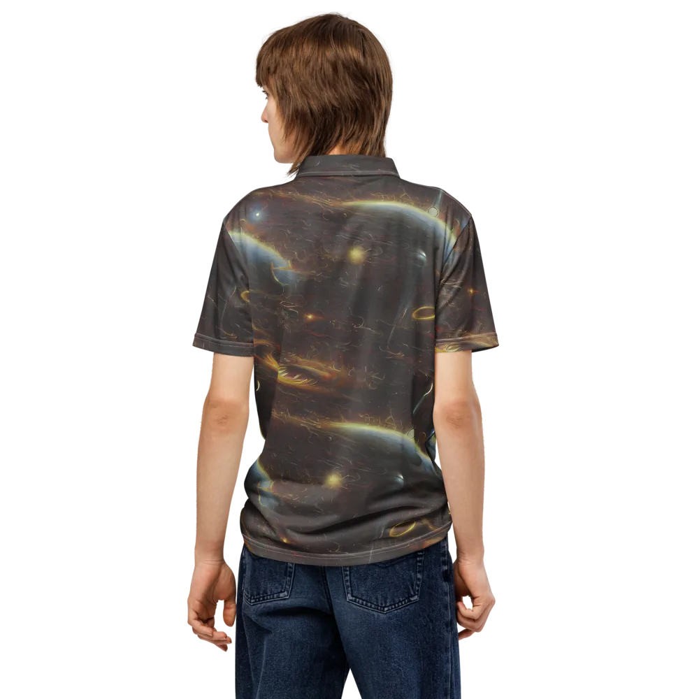Quantum Illusions on Men's Slim Fit Polo Shirt — Back