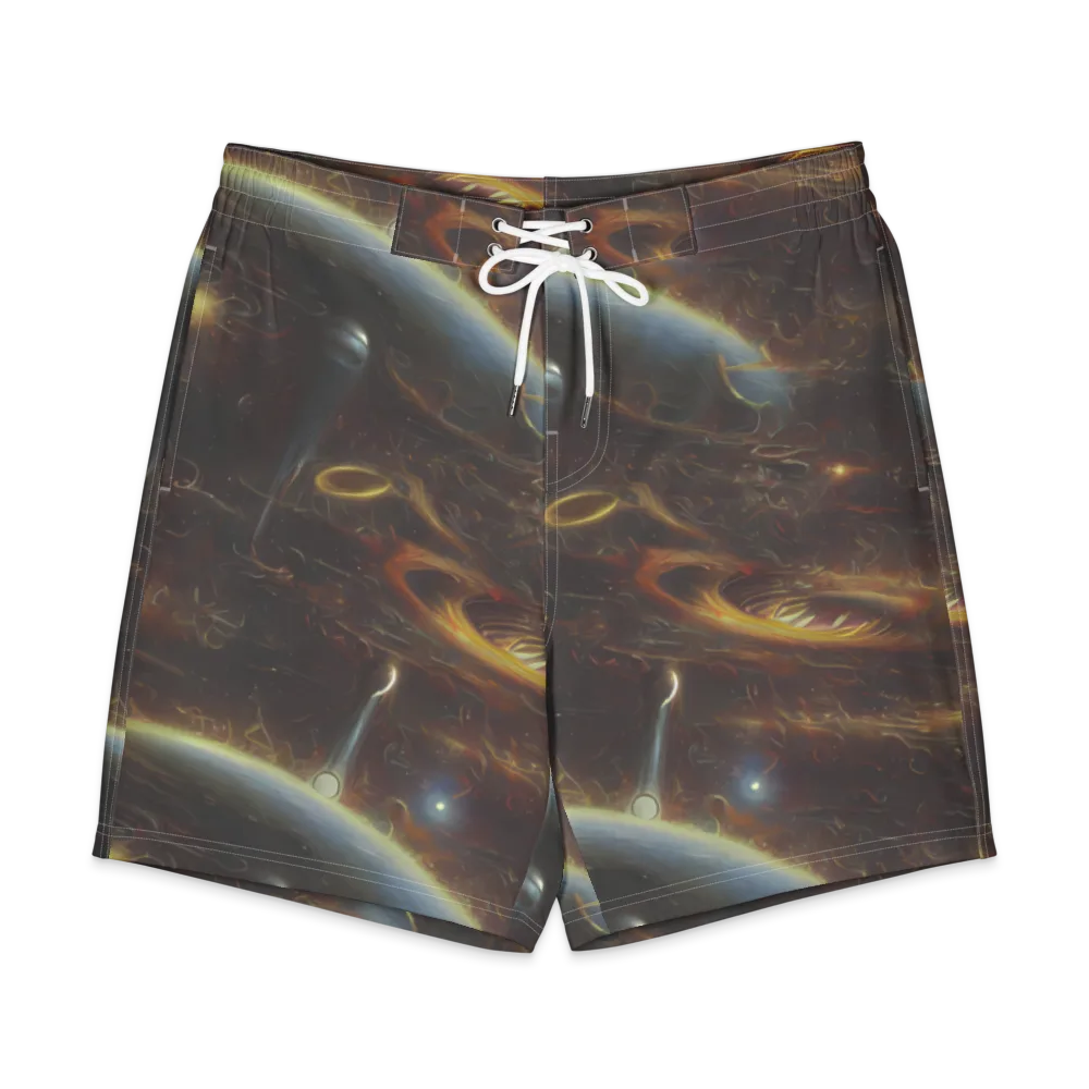 Quantum Illusions on Men's Board Shorts — Front