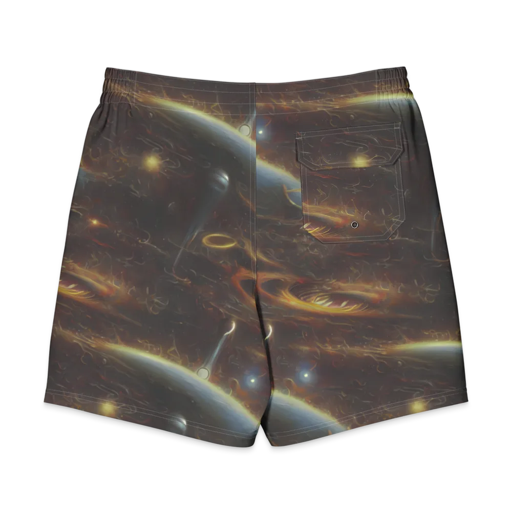 Quantum Illusions on Men's Board Shorts — Back