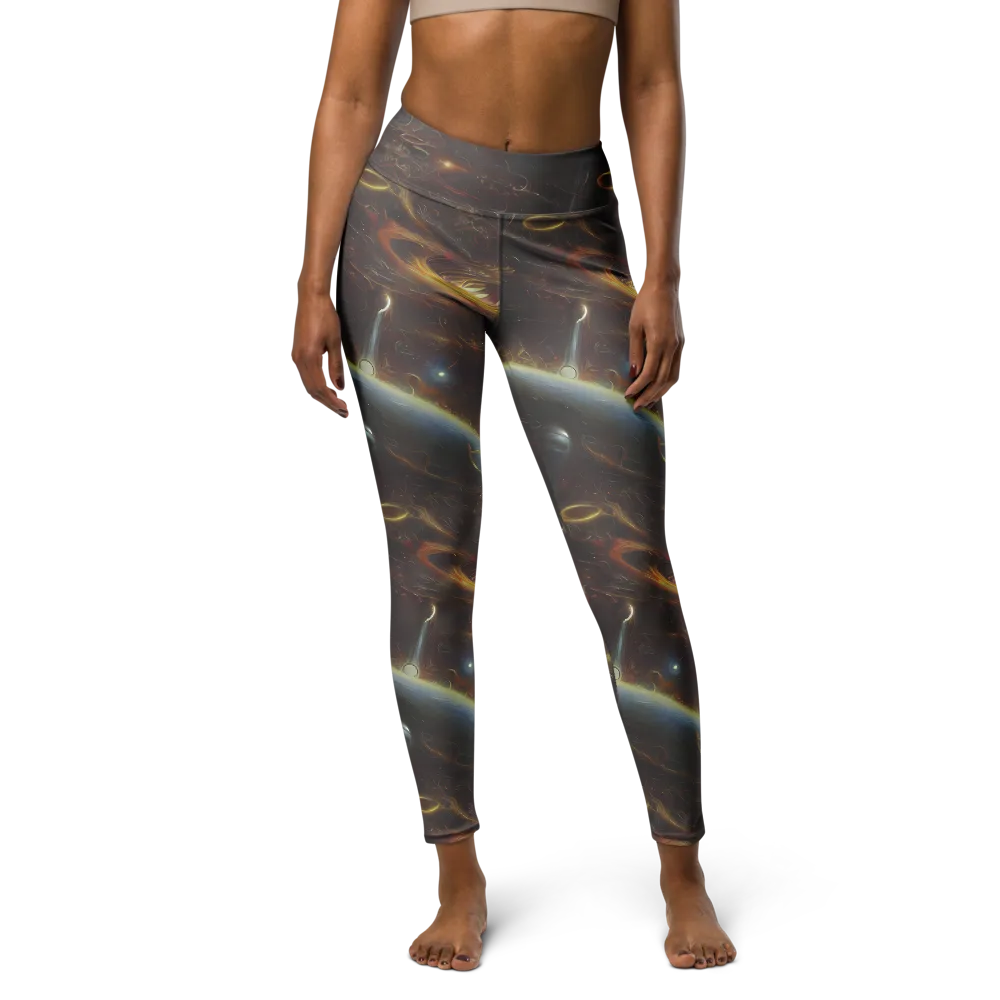 Quantum Illusions on Yoga Leggings — Front