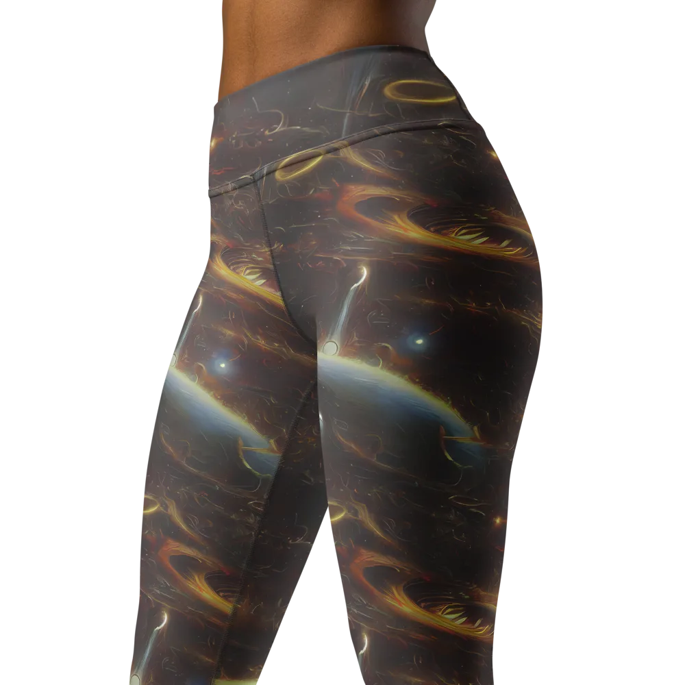 Quantum Illusions on Yoga Leggings — Left Front