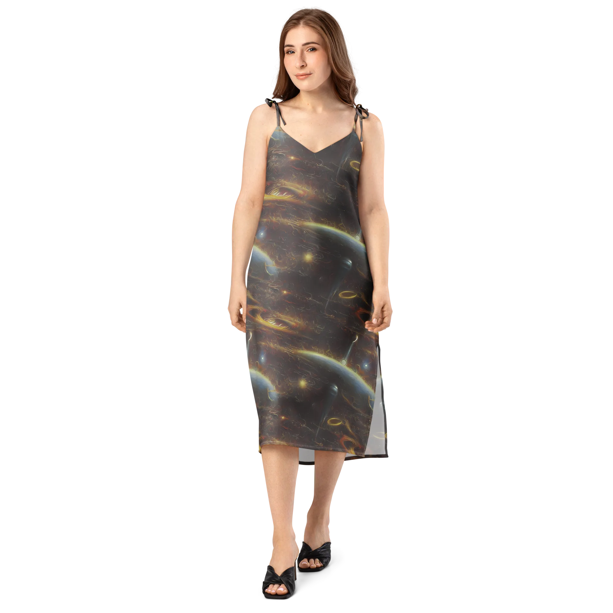 Quantum Illusions on Slip Dress — Front