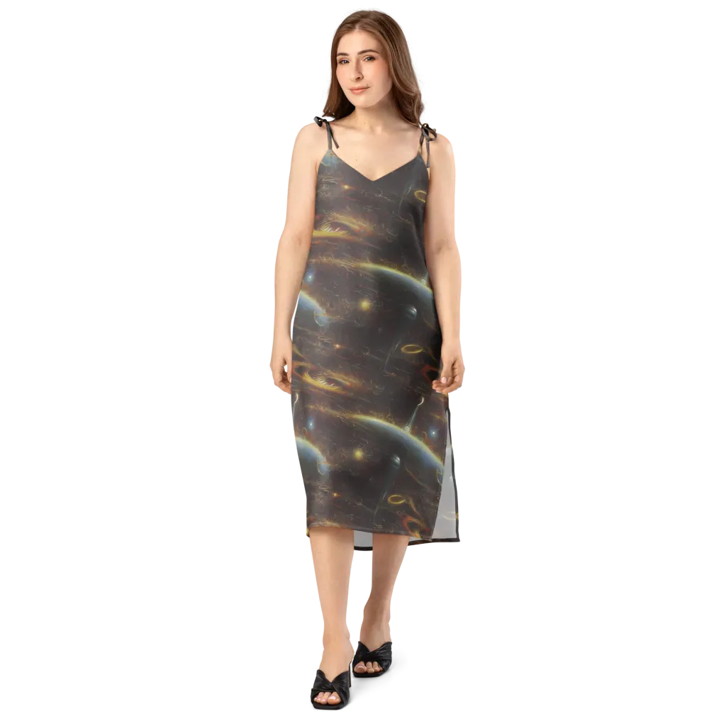 Quantum Illusions on Slip Dress — Front