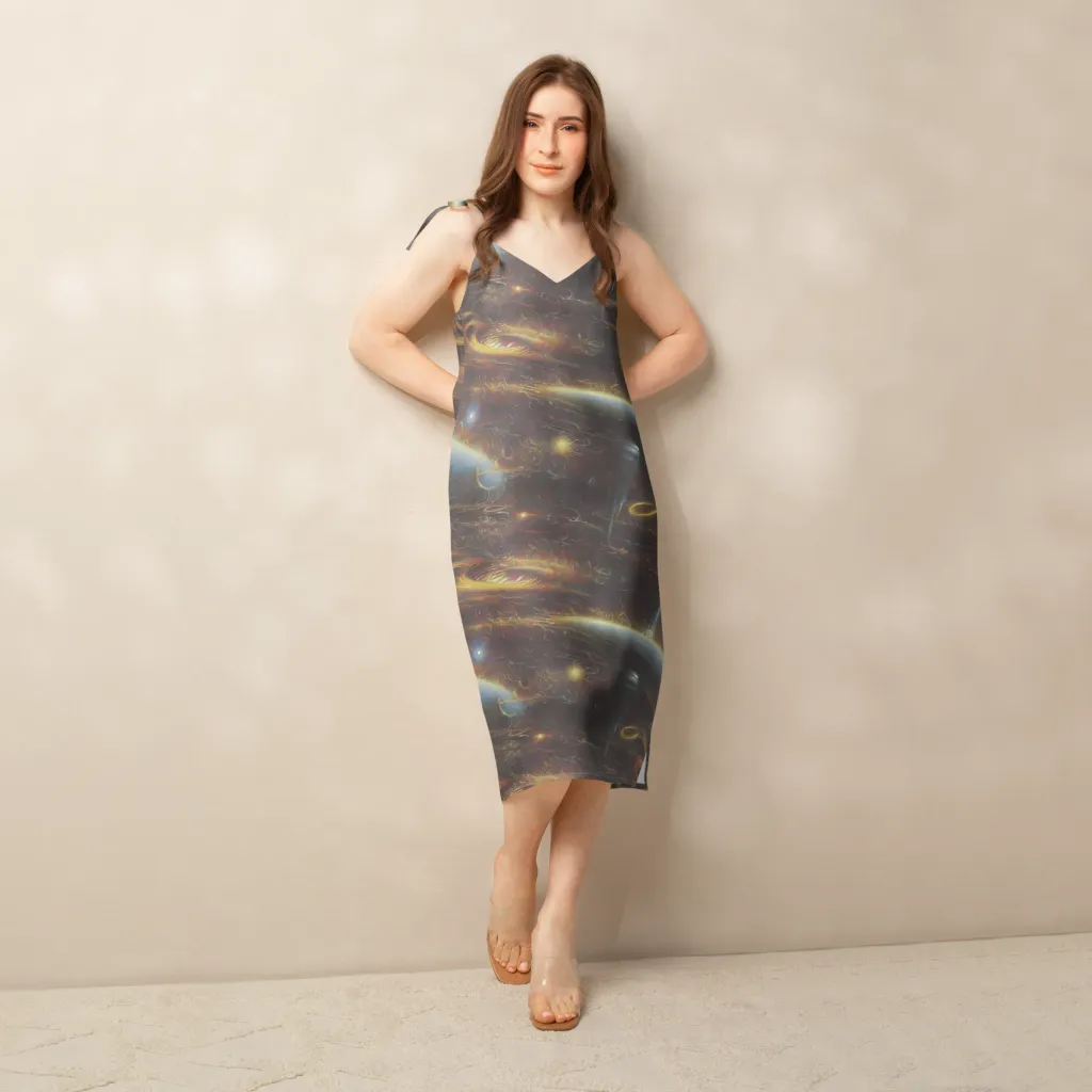 Quantum Illusions on Slip Dress — Front