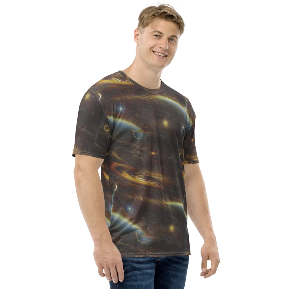 Quantum Illusions on Men's Crew Neck T-Shirt — Right
