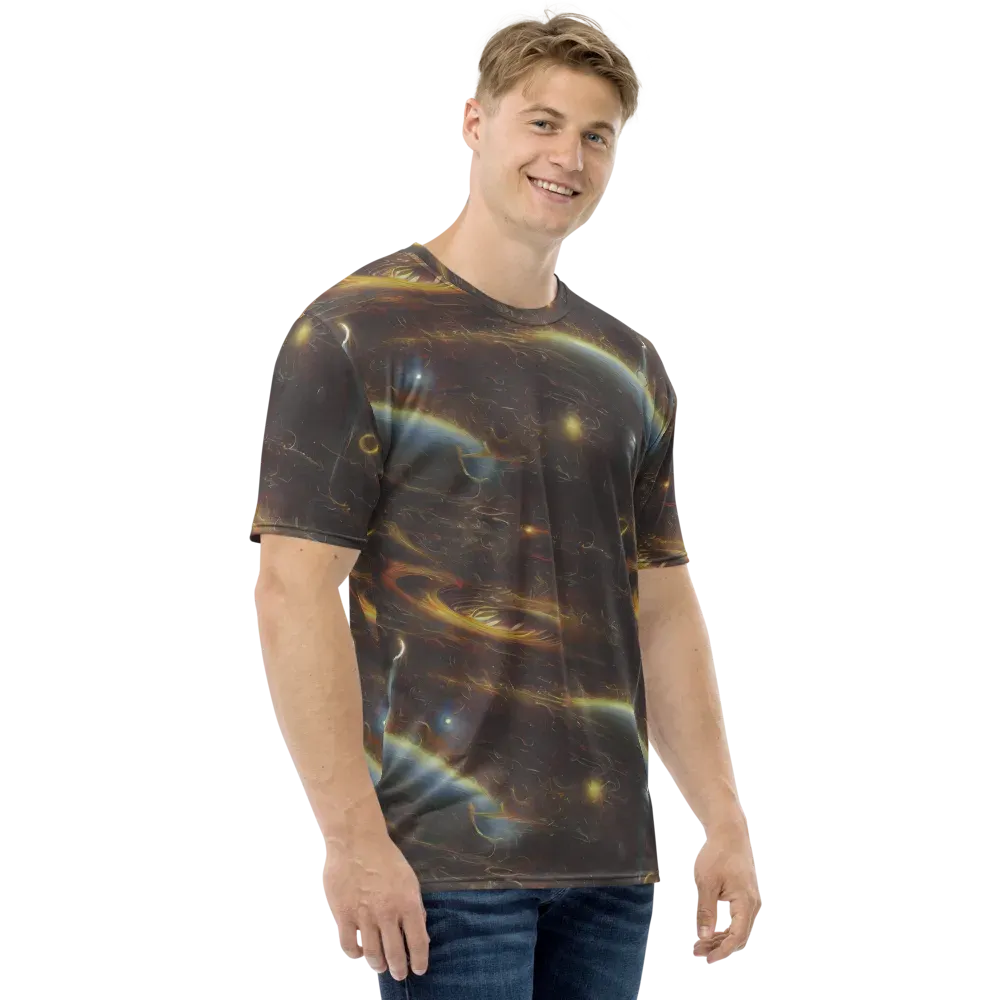 Quantum Illusions on Men's Crew Neck T-Shirt — Right