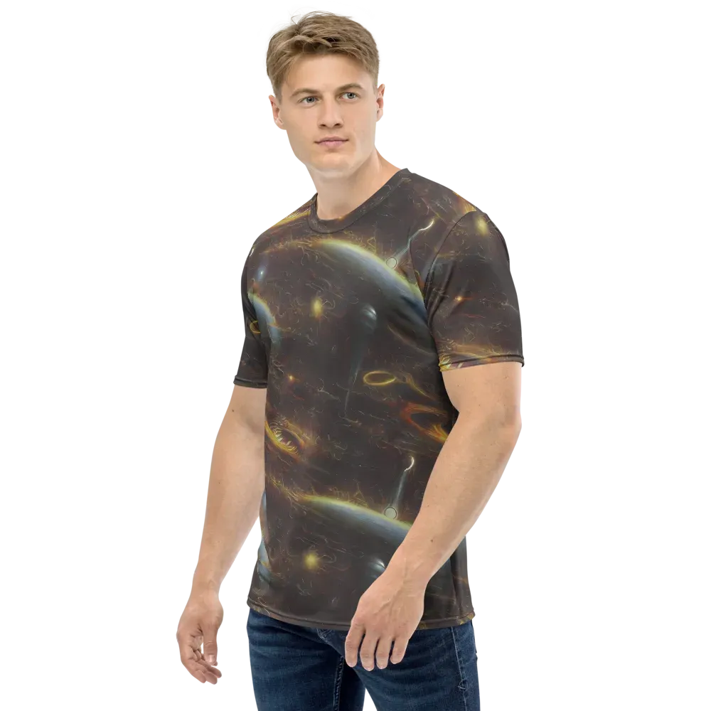 Quantum Illusions on Men's Crew Neck T-Shirt — Left