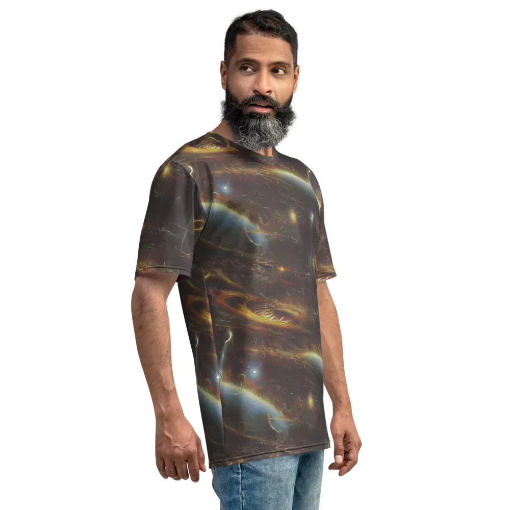 Quantum Illusions on Men's Crew Neck T-Shirt — Right