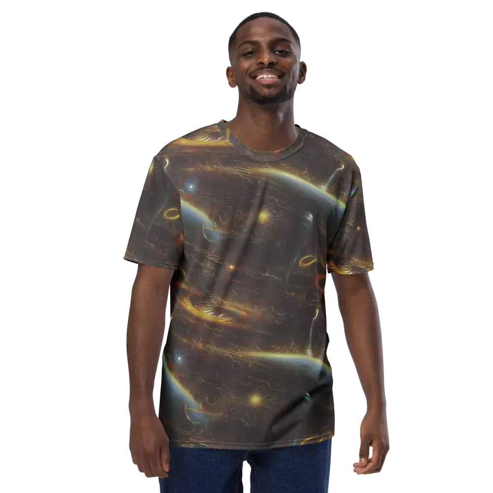 Quantum Illusions on Men's Crew Neck T-Shirt — Front