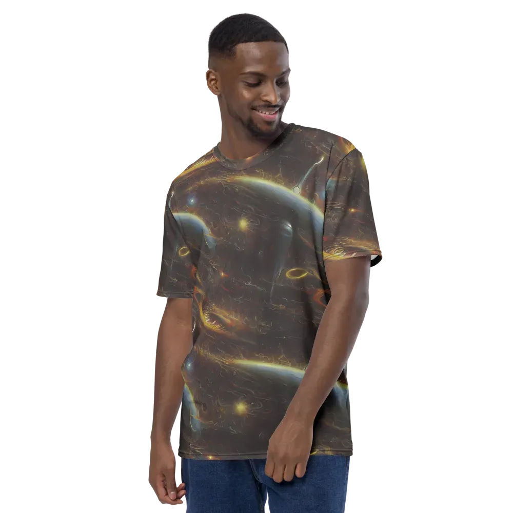 Quantum Illusions on Men's Crew Neck T-Shirt — Left