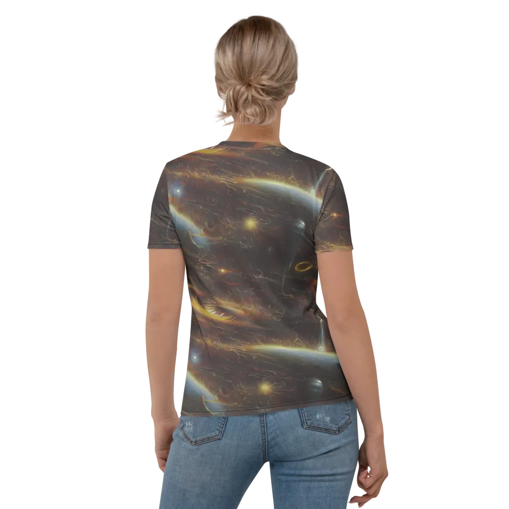 Quantum Illusions on Women's Crew Neck T-Shirt — Back