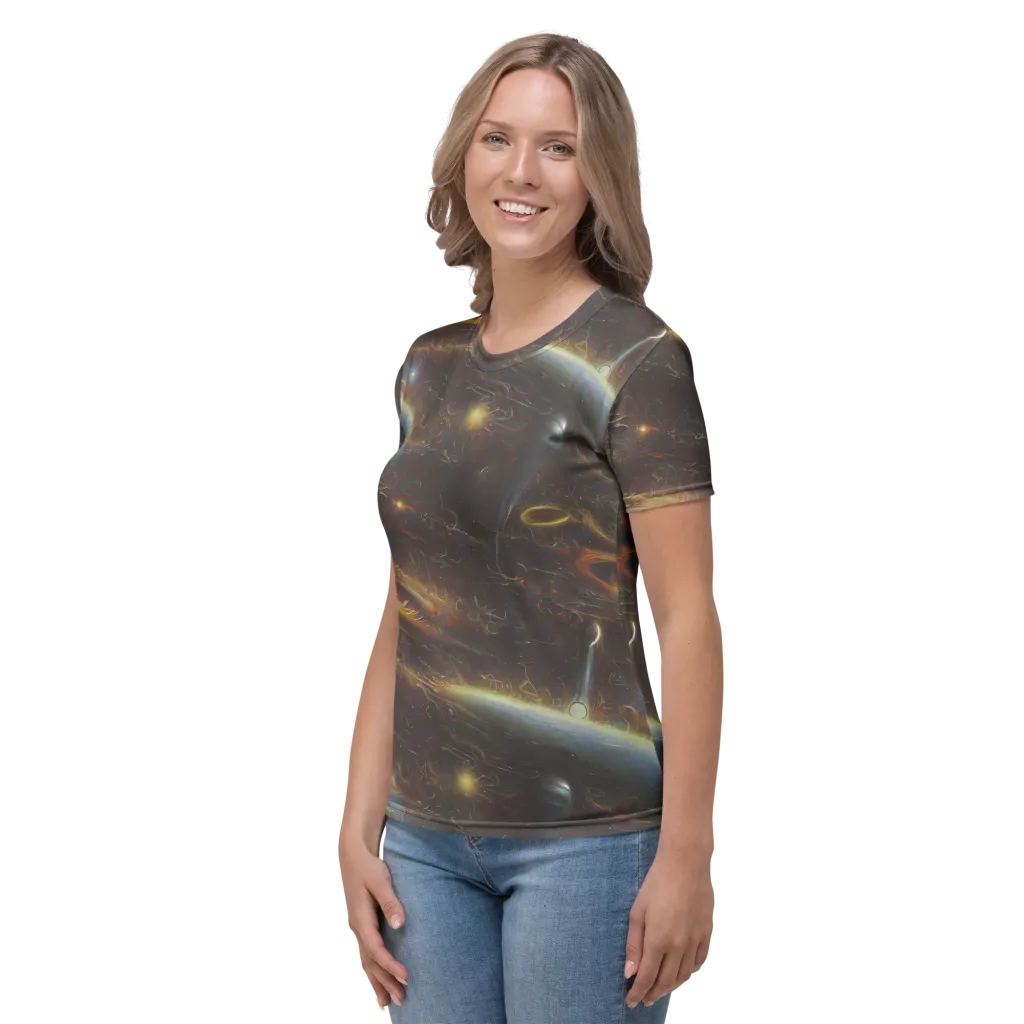 Quantum Illusions on Women's Crew Neck T-Shirt — Left